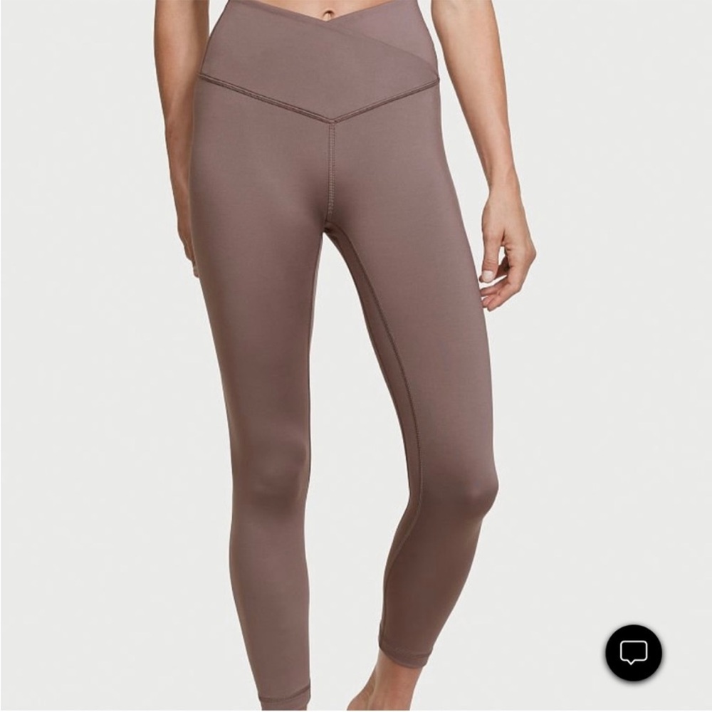 Victoria’s Secret Mauve High-Waisted V Crossover Leggings, Small